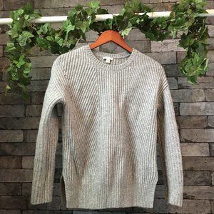 GAP XS Gray Textured Crewneck Sweater